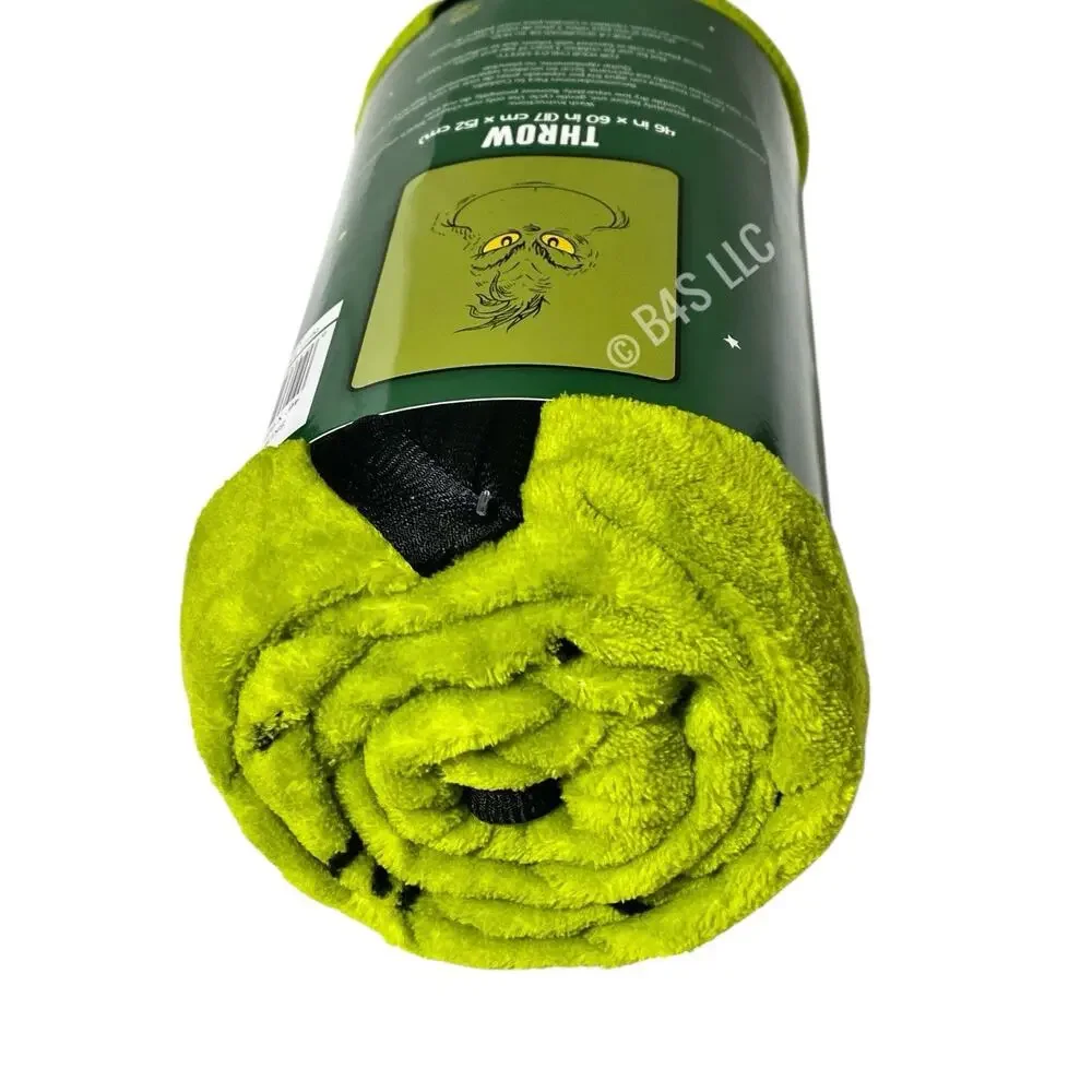 Dr Seuss The Grinch Throw Blanket 46x60 Soft Fleece Christmas